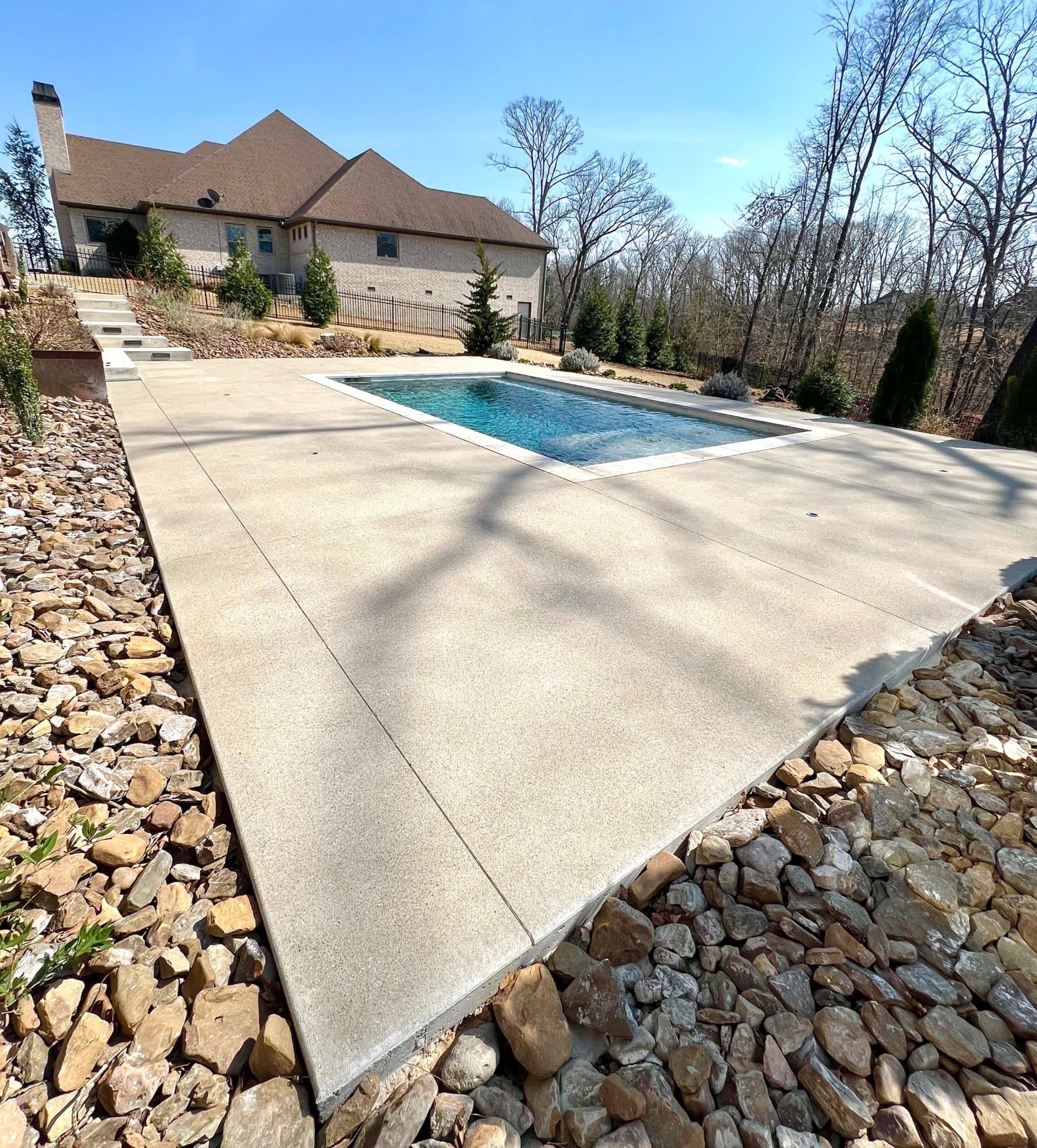 Pristine Concrete crew finishing a slab